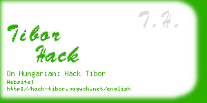 tibor hack business card